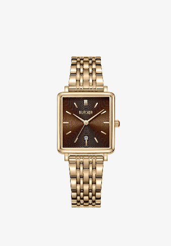 [BK001] Burker Horloge gold brown